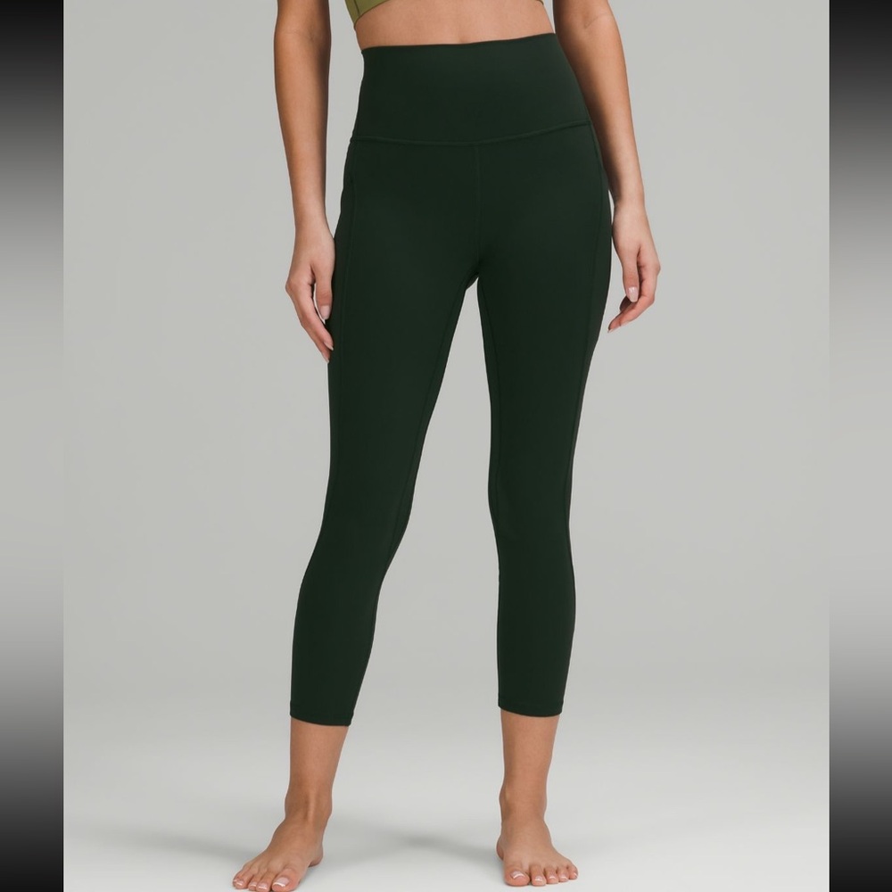lululemon athletica Dark Green Cropped Pants